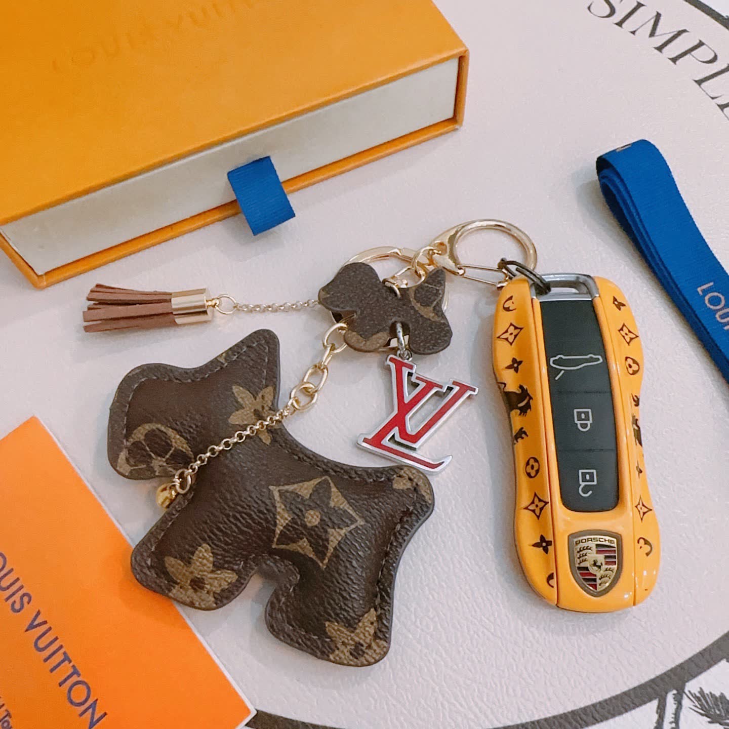 Louis Vuitton Monogram Dog Keychain